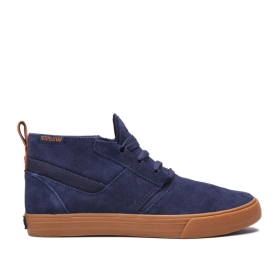 Mens Supra Low Top Shoes KENSINGTON Navy/gum | AU-95501